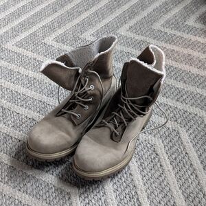 Timberland Women's Teddy Fleece Fold Down Waterproof Boots